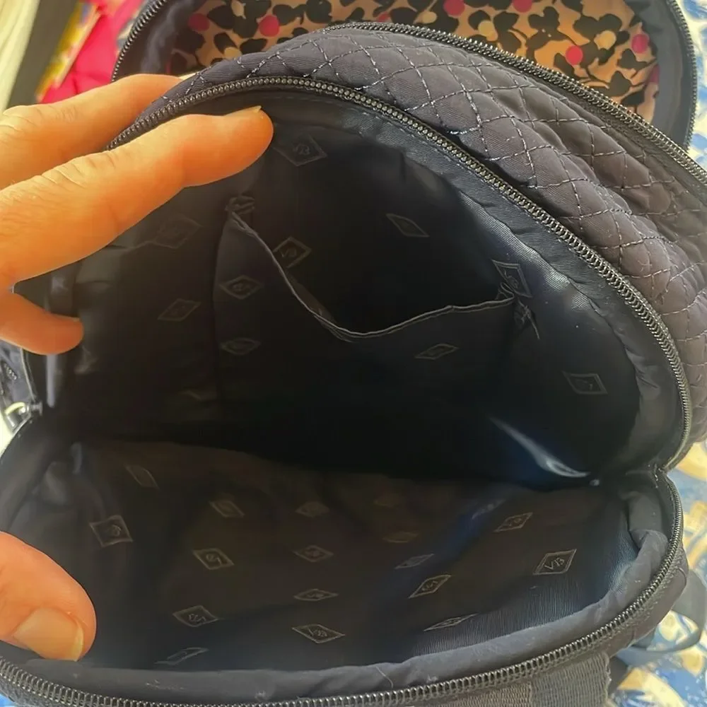 Vera Bradley Quilted Navy Mini Backpack